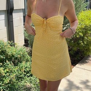 Yellow polka dot dress